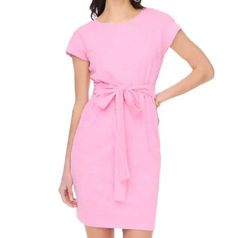 NWT J.Crew Tie-Waist T-Shirt Dress - Soft Pink - Size XL